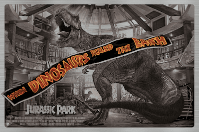 Jurassic Park Screen Print by Juan Carlos Ruiz Burgos x Bottleneck Gallery