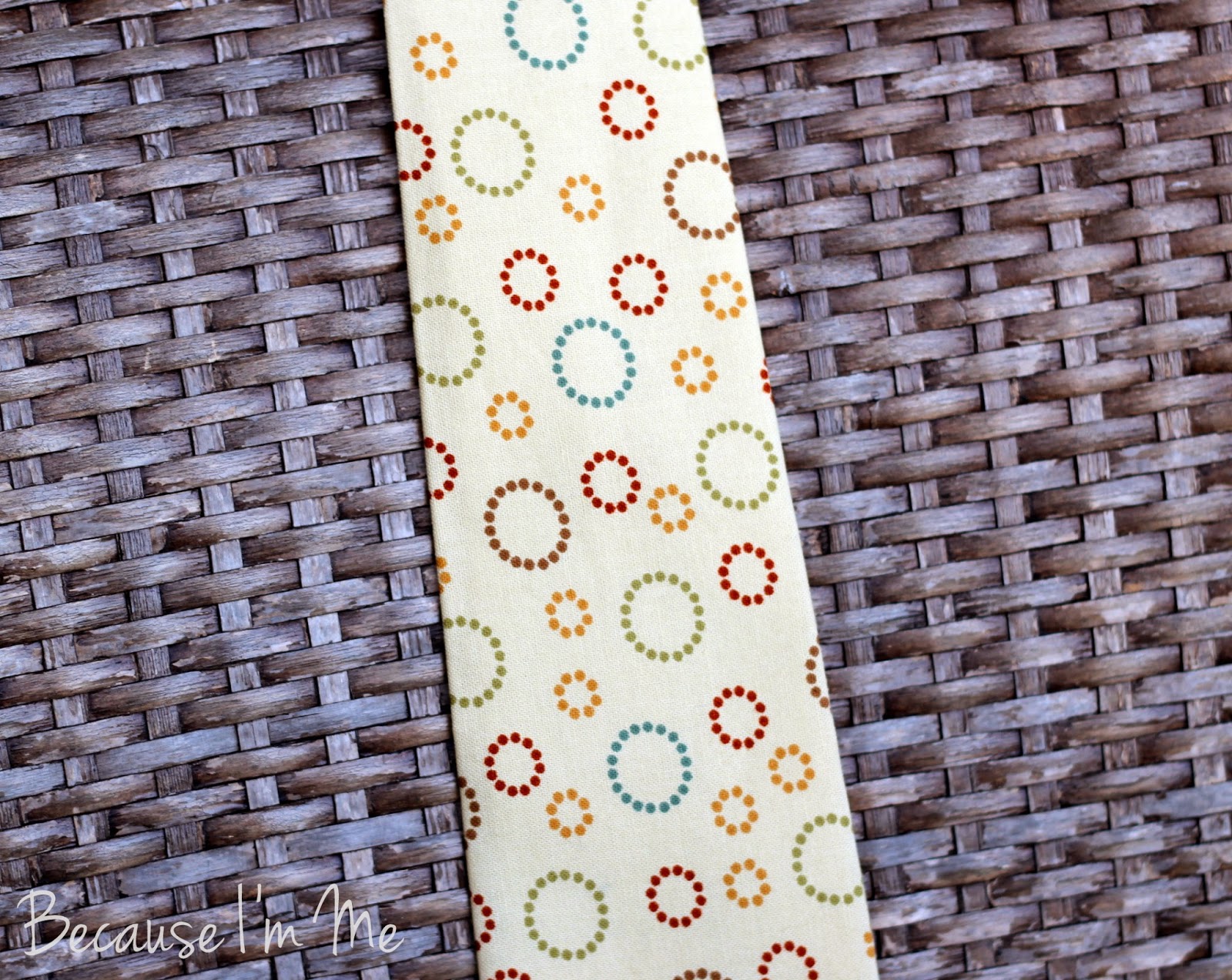 Because I'm Me yellow circular geometric print cotton necktie for men and boys