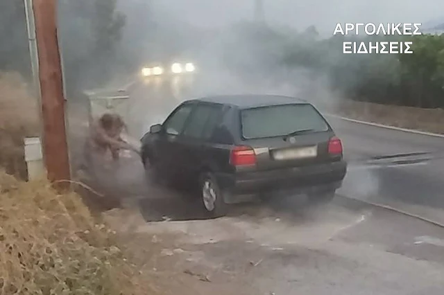 Πυρκαγιά σε αυτοκίνητο στην Παλαιά Επίδαυρο 