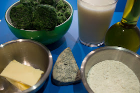 ingredientes croqueta espinacas y cabrales