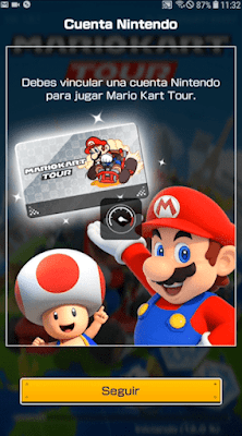 vincular cuenta nintendo con mario kart tour