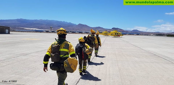Brigada ATBRIF se moviliza para combatir el conato de incendio en La Palma