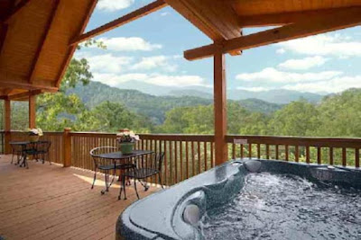 Pigeon Forge pet friendly 3 bedroom log cabin for rent in the Smoky Mountains