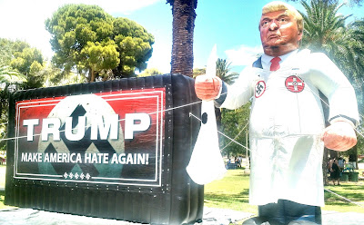 Donald Trump KKK inflatable inflatible protest Phoenix Arizona 