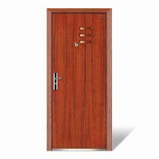Steel Wood Security Door with Multi-point Locking System