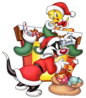 Christmas Tweety and Sylvester