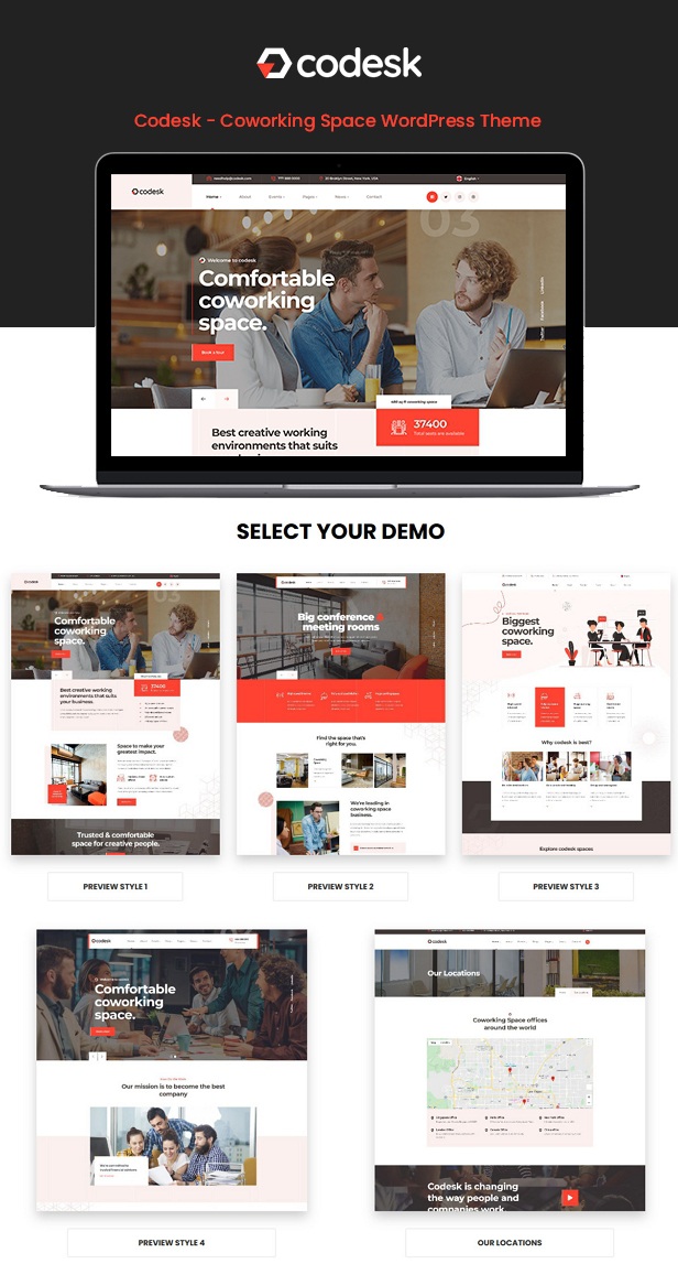 Creative Office Space WordPress Theme 