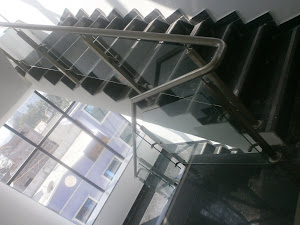 Glass Staircase LG Showroom