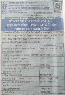 IBPS CRP Clerks XII 2023-24