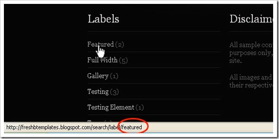 label name