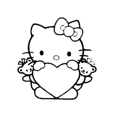 8 Very Pretty Disney Hello  Kitty  Cartoon Coloring Pages
