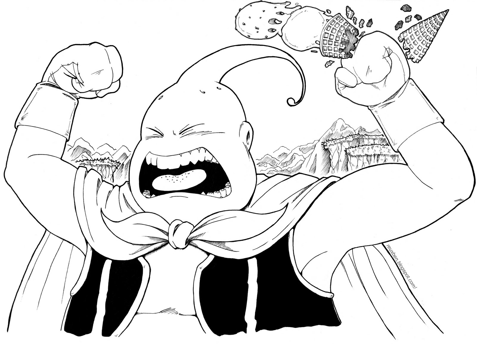 dyndns org kid buu tagged as kid buu colouring pages - Anny Imagenes!