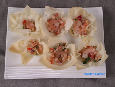 Carole's Chatter: Shrimp Spring Roll Wrapper Cups