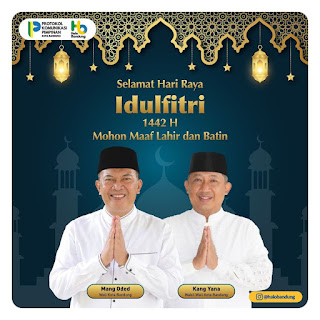 Wali Kota Bandung dan Wakil Wali Kota Bandung Mengucapkan Selamat Hari Raya Idulfitri 1442 H