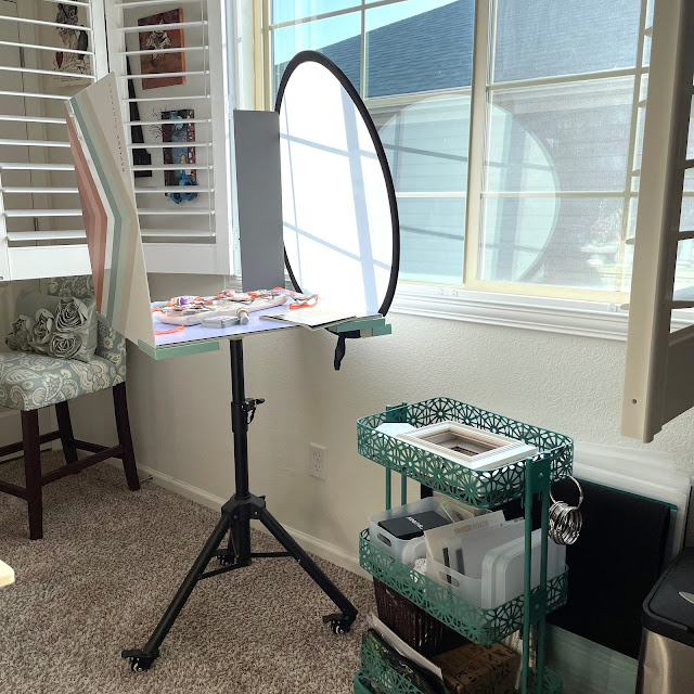 Replica Studio with Surfaces, diffuser and photography prop cart.