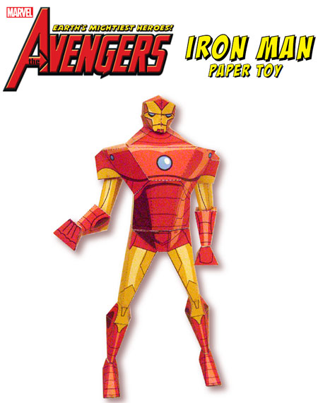 The Avengers Earths Mightiest Heroes Iron Man Paper Toy