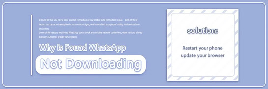 Why is Fouad WhatsApp Not Downloading?