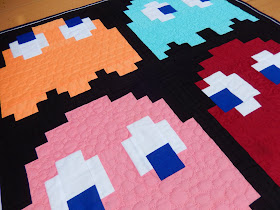 Pac Man Ghost Quilt by Afton Warrick @ Quilting Mod