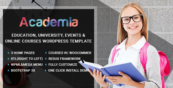 Download Academia Education Center WordPress Theme Free
