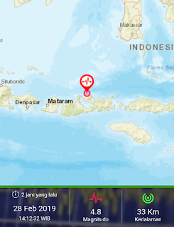 gempa bumi hari ini 4,8 m guncang dompu bima