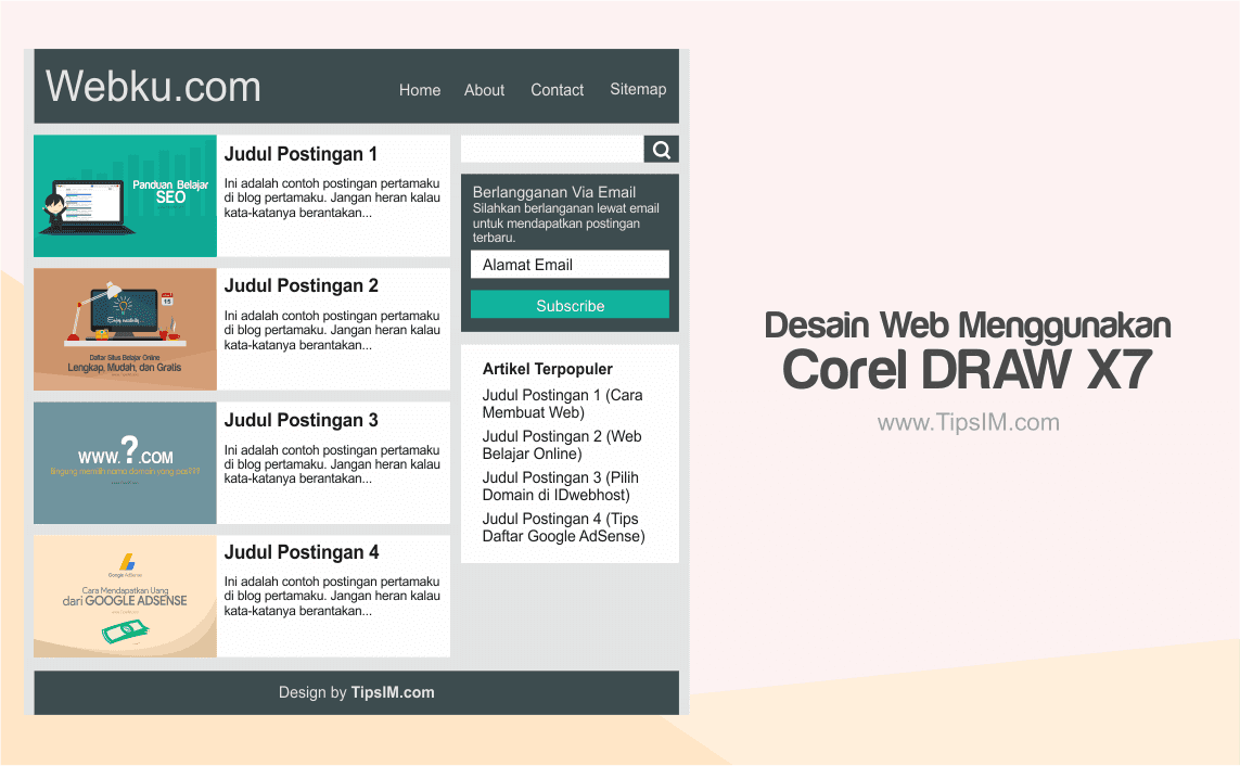 Tutorial Desain Web Menggunakan Corel Draw X7 TipsIM