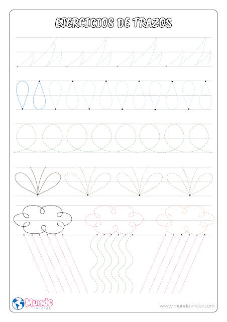 Ejercicios de trazos para imprimir