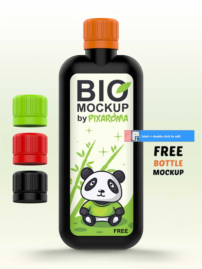 Bio Bottle Mockup PSD