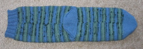"After" shot of my sock inside out
