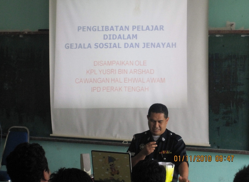 Ceramah Penglibatan Pelajar Dalam Gejala Sosial  Sekolah 