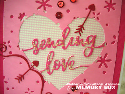 sending love card front detail center