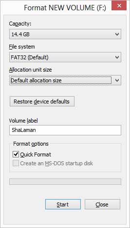 Format Flashdisk yang Tidak Terbaca di Tape Mobil - ShaLaman
