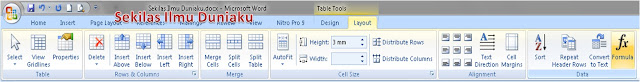 ribbon layout data formula