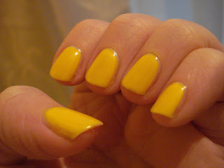 Sunny hot yellow nails neon hidden shimmer