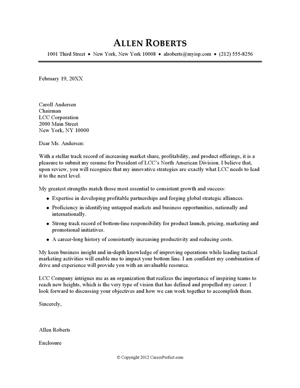 Sample Resume Cover Letters | Sample Resumes