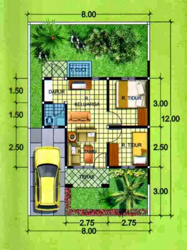 Desain Rumah Minimalis 1 Lantai 4 Kamar Tidur - Gambar 