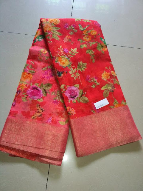  Latest pure lenin cotton saree with fabulous flower printed |Online buy now 