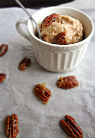 Caramelized Pecan Banana "Ice Cream" with Chocolate Hazelnut Swirl