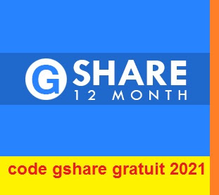 code gshare gratuit 2021
