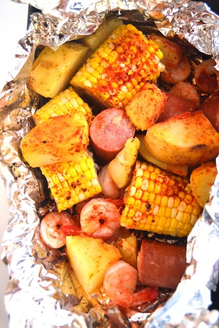 Cajun Shrimp Boil Foil Packets