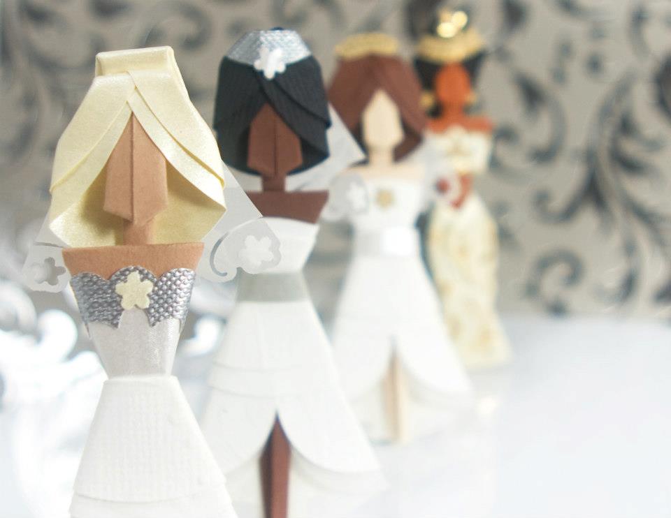 My Paisley World Origami  Wedding  Cake  Toppers 