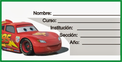 etiqueta de carro para el cuaderno