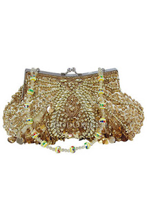 Golden Ocean Pearl-liked Beaded Bag