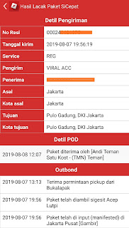 Cara Melihat Detail Paket Sicepat Exspress