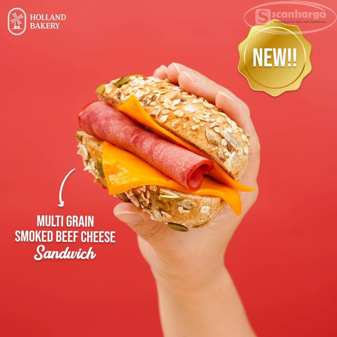 Promo Holland Bakery Multigrain Smoked Beef Cheese Sandwich - Menu Baru! Diskon 20%