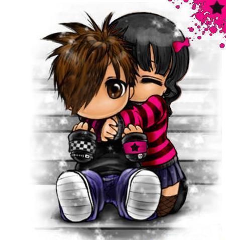 cute anime emo love. cute emo love anime.