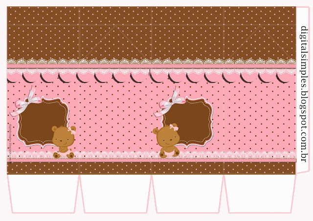 Baby Girl Bear Free Printable Box.