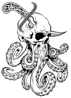 octopus-with-digger-tattoo-design