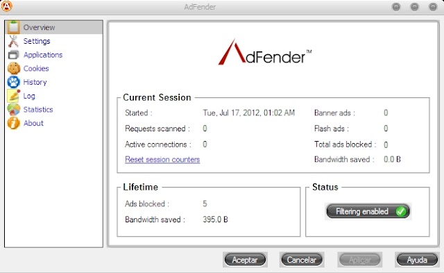 AdFender v1.75 [Bloquea publicidad en tus navegadores y gana ancho de banda]