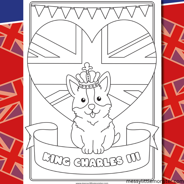 Printable King Charles Colouring Pages