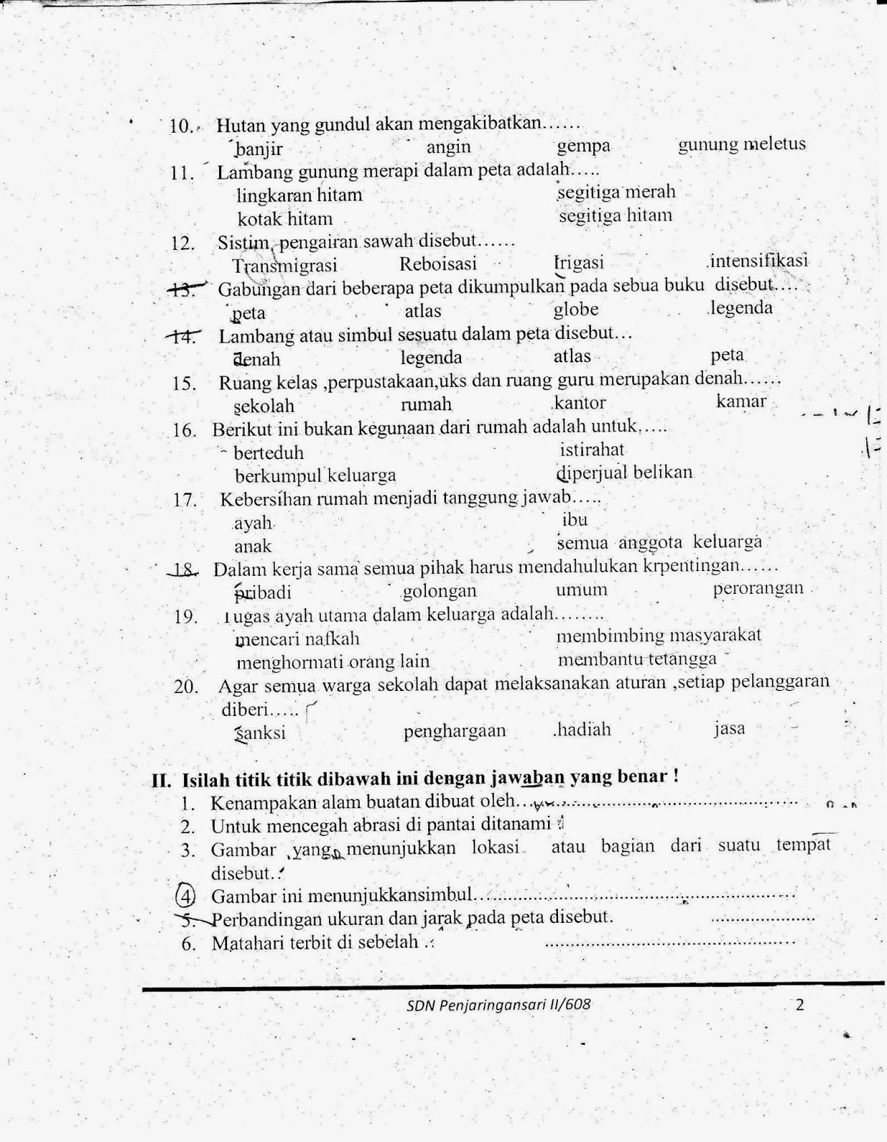 UAS Semester Ganjil Matematika Kelas 3 SD